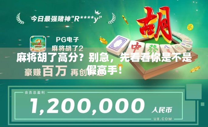 麻将胡了高分？别急，先看看你是不是假高手！