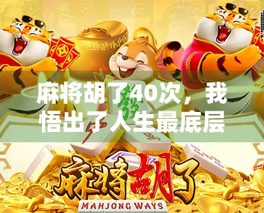 麻将胡了40次，我悟出了人生最底层的逻辑，不是赢钱，而是赢自己