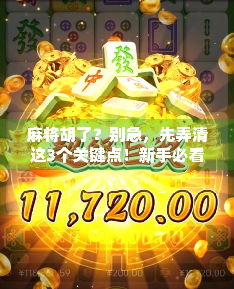 麻将胡了？别急，先弄清这3个关键点！新手必看避坑指南！