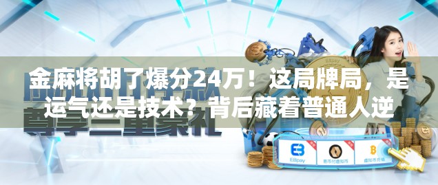 金麻将胡了爆分24万！这局牌局，是运气还是技术？背后藏着普通人逆袭的密码！