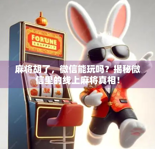 麻将胡了，微信能玩吗？揭秘微信里的线上麻将真相！