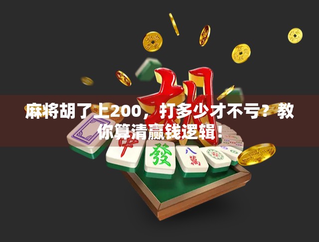 麻将胡了上200，打多少才不亏？教你算清赢钱逻辑！