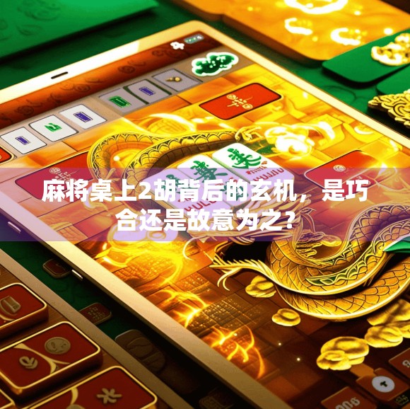 麻将桌上2胡背后的玄机，是巧合还是故意为之？
