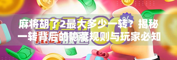 麻将胡了2最大多少一转？揭秘一转背后的隐藏规则与玩家必知技巧！